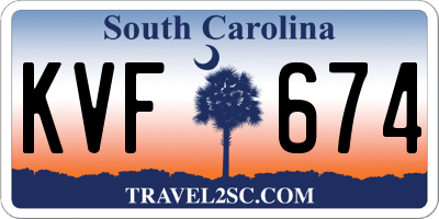 SC license plate KVF674