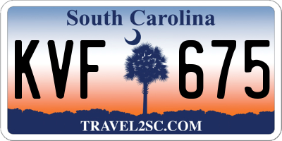 SC license plate KVF675