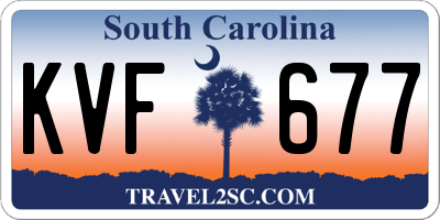 SC license plate KVF677