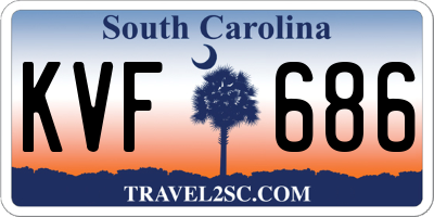 SC license plate KVF686