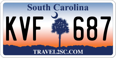 SC license plate KVF687