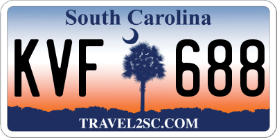 SC license plate KVF688