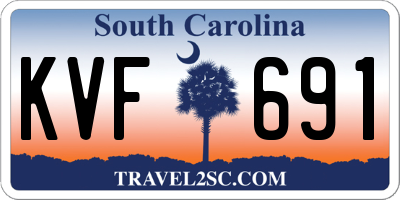 SC license plate KVF691