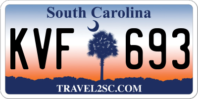 SC license plate KVF693