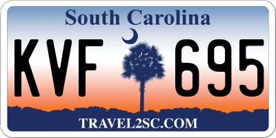 SC license plate KVF695