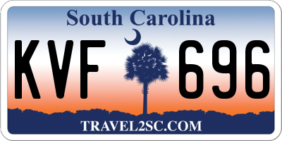 SC license plate KVF696