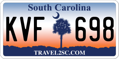 SC license plate KVF698