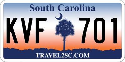 SC license plate KVF701