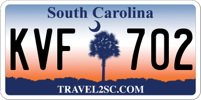 SC license plate KVF702
