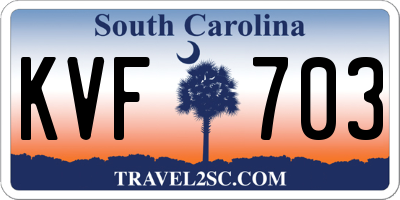 SC license plate KVF703