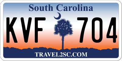 SC license plate KVF704