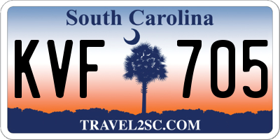 SC license plate KVF705