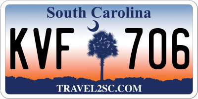 SC license plate KVF706