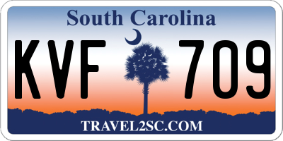SC license plate KVF709