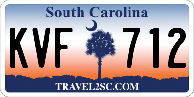 SC license plate KVF712