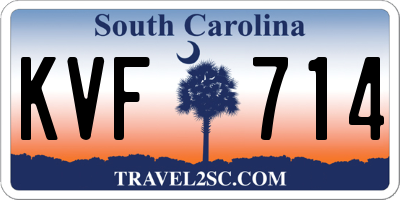 SC license plate KVF714