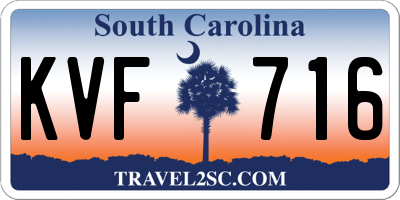SC license plate KVF716