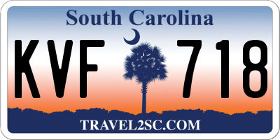 SC license plate KVF718