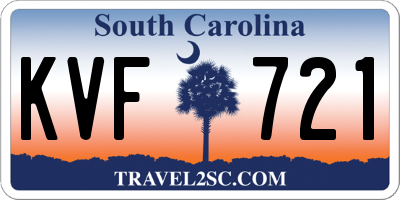SC license plate KVF721