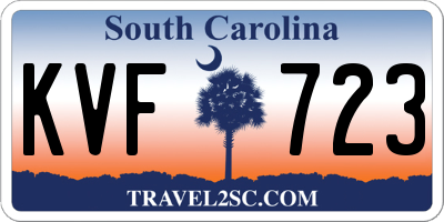 SC license plate KVF723