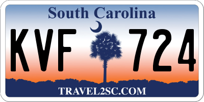 SC license plate KVF724