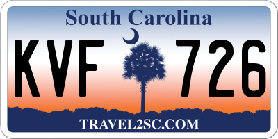 SC license plate KVF726