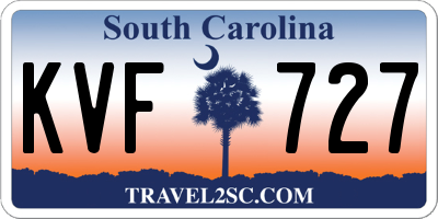SC license plate KVF727