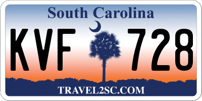 SC license plate KVF728