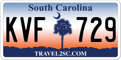 SC license plate KVF729
