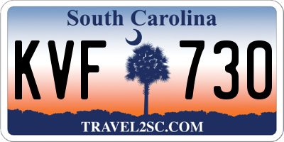 SC license plate KVF730