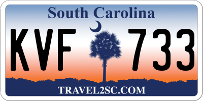 SC license plate KVF733