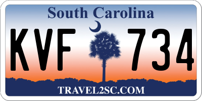 SC license plate KVF734