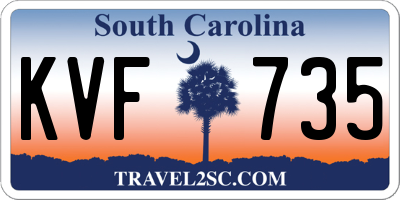 SC license plate KVF735