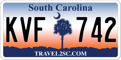 SC license plate KVF742