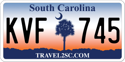 SC license plate KVF745