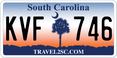 SC license plate KVF746