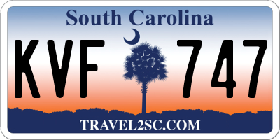 SC license plate KVF747