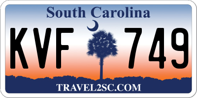 SC license plate KVF749