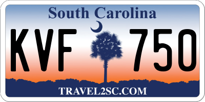 SC license plate KVF750