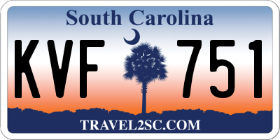 SC license plate KVF751