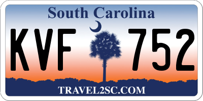 SC license plate KVF752