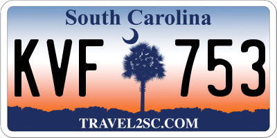 SC license plate KVF753