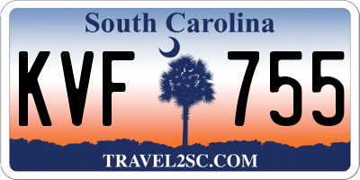 SC license plate KVF755