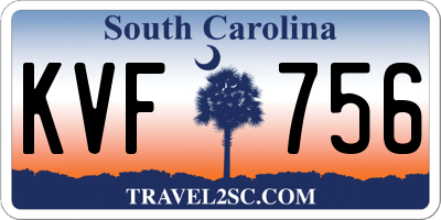 SC license plate KVF756