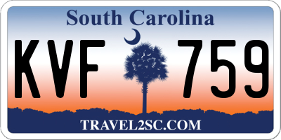 SC license plate KVF759