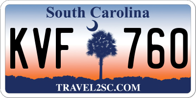 SC license plate KVF760