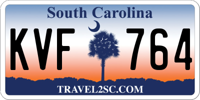 SC license plate KVF764