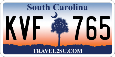 SC license plate KVF765