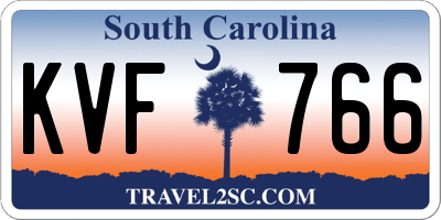 SC license plate KVF766