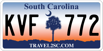 SC license plate KVF772